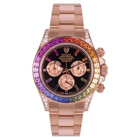 rose gold rolex rainbow|rainbow Rolex for sale.